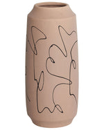 Blumenvase SUNFISH Steinzeug 33 cm Sandbeige