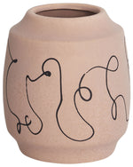 Blumenvase SKATE Steinzeug 20 cm Sandbeige