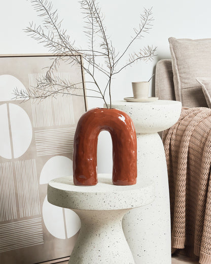 Blumenvase PERCH Steinzeug 29 cm Braun