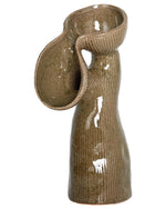 Blumenvase CALAMUS Steinzeug 28 cm Grün