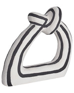 Dekofigur ZANDER Steinzeug Schwarz / Weiss