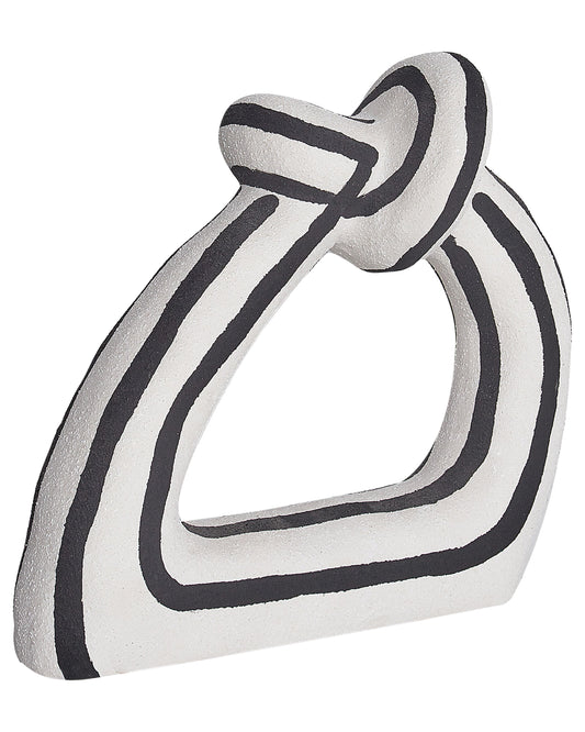 Dekofigur ZANDER Steinzeug Schwarz / Weiss