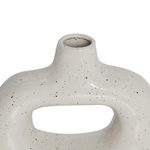 Blumenvase MOONEYE Steinzeug 19 cm Cremeweiss