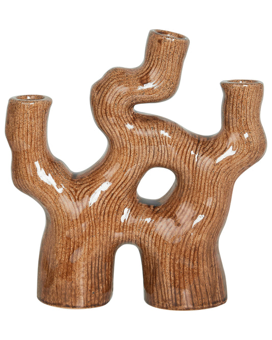 Blumenvase BARBUS Steinzeug 31 cm Braun