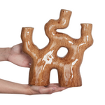 Blumenvase BARBUS Steinzeug 31 cm Braun