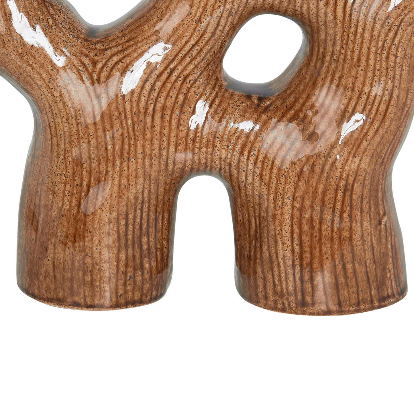 Blumenvase BARBUS Steinzeug 31 cm Braun