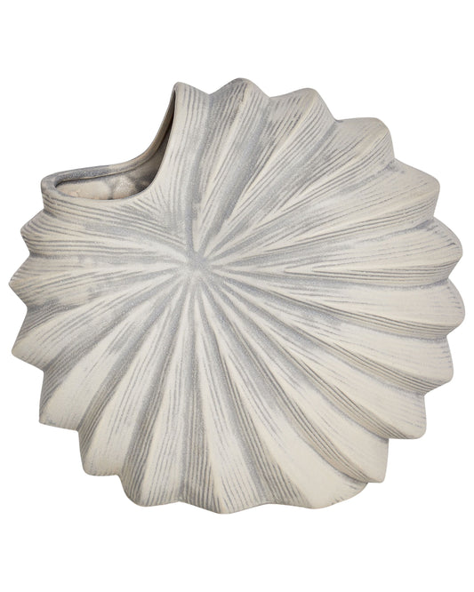 Blumenvase SCUP Steinzeug 28 cm Cremeweiss