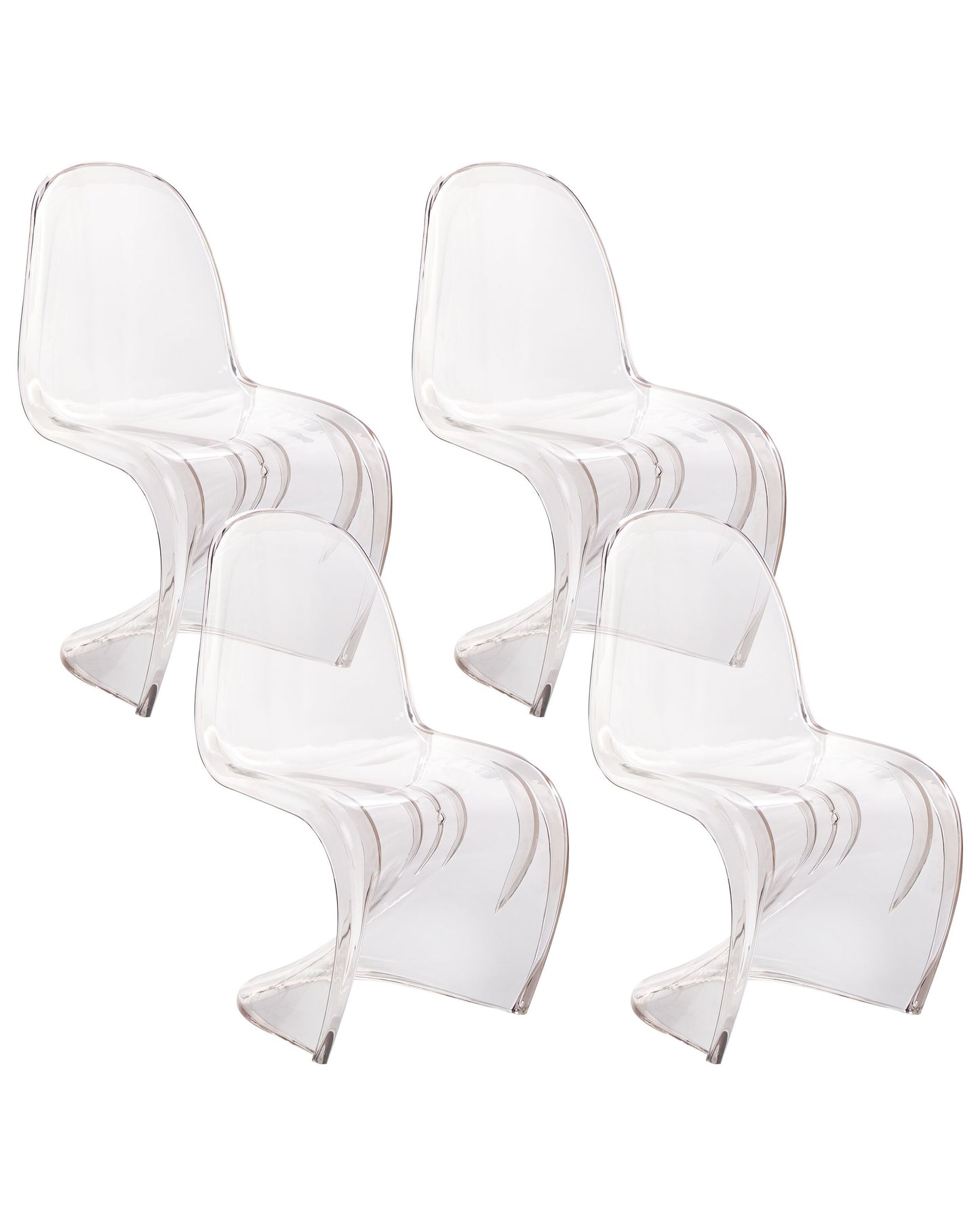 Esszimmerstuhl 4er Set Transparent VASIA
