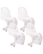 Esszimmerstuhl 4er Set Transparent VASIA