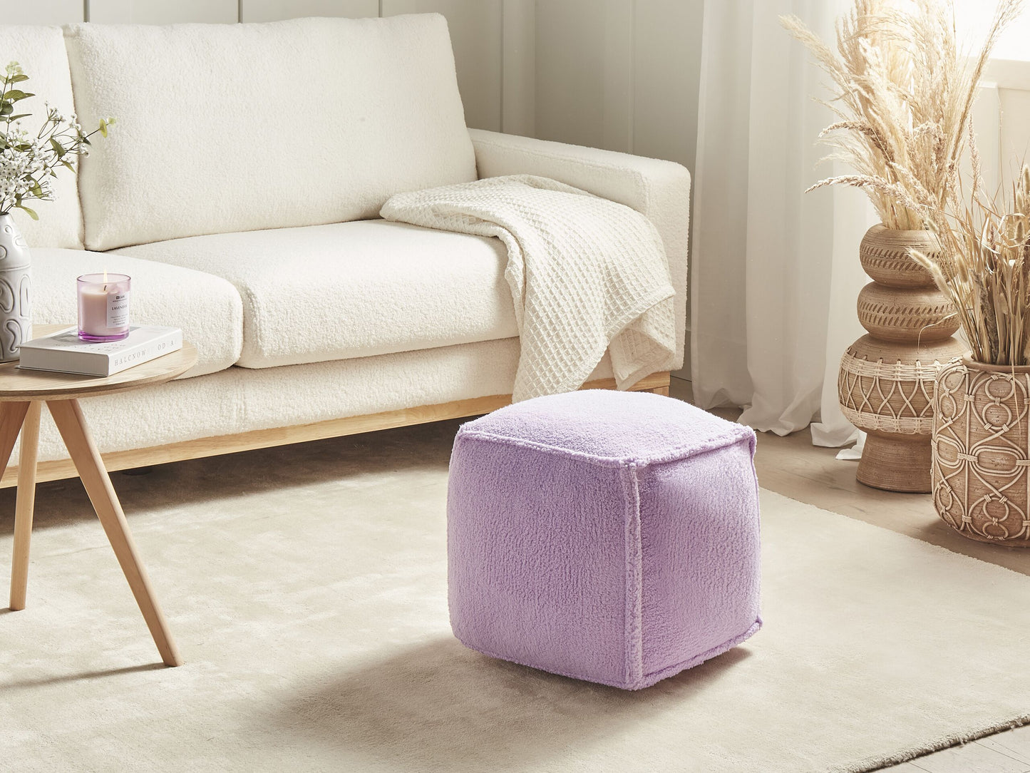 Pouf Violett 40 x 40 x 40 cm ALIPUR
