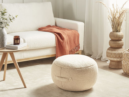 Pouf Beige 50 x 50 x 30 cm ADLANA
