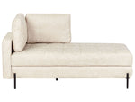 Chaiselounge Kunstleder hellbeige linksseitig REBAIS