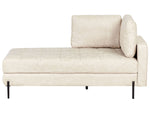 Chaiselounge Kunstleder hellbeige rechtsseitig REBAIS