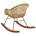 Schaukelstühle 2er Set LAVINIO Rattan Naturfarben