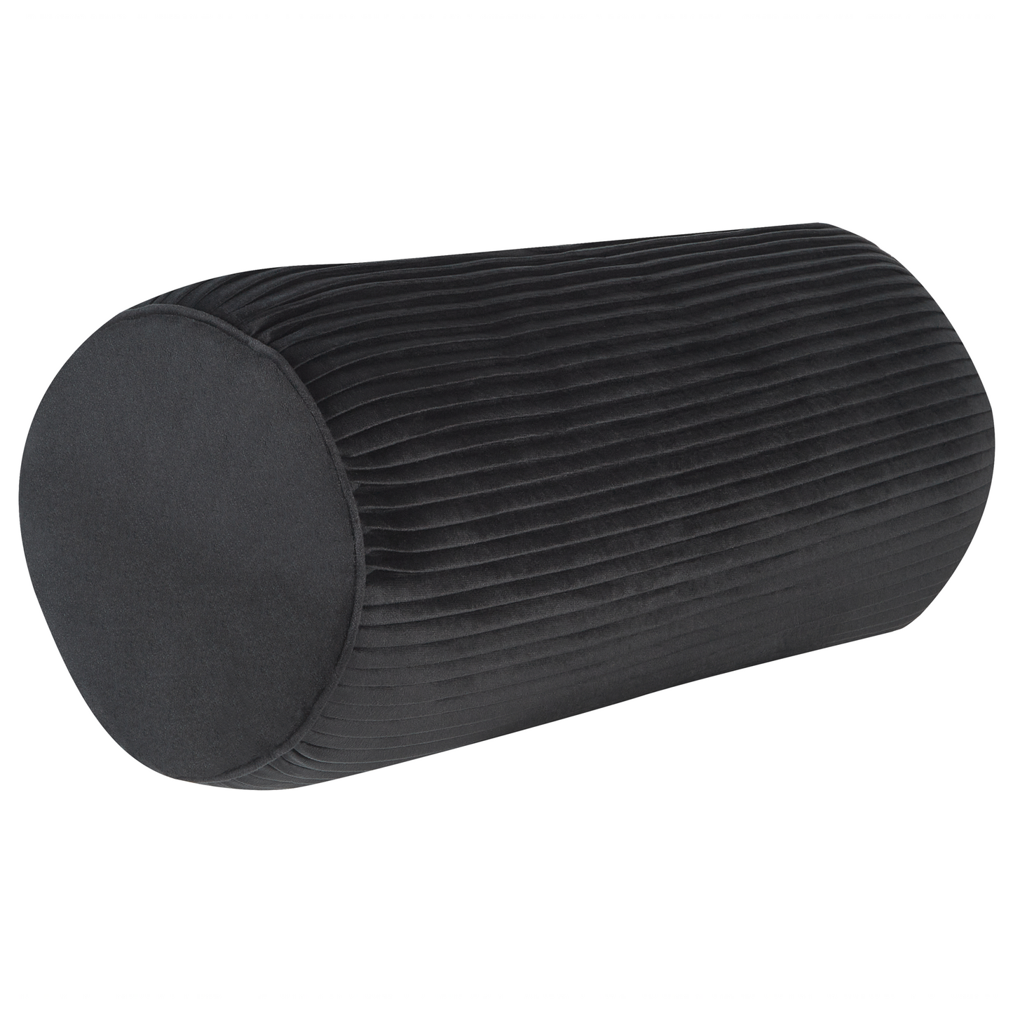 Dekokissen JONQUIL Samtstoff 22 x 60 cm Schwarz Ohne Muster