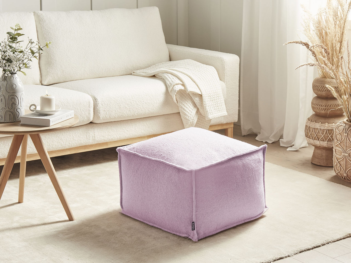 Pouf Baumwolle rosa 50 x 50 x 30 cm SHERALI