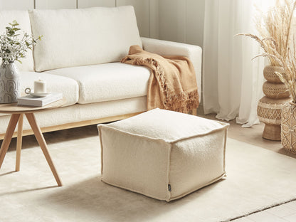 Pouf Baumwolle beige 50 x 50 x 30 cm SHERALI