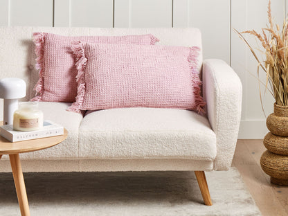 Dekokissen 2er Set TANSY Baumwolle 40 x 60 cm Rosa Ohne Muster