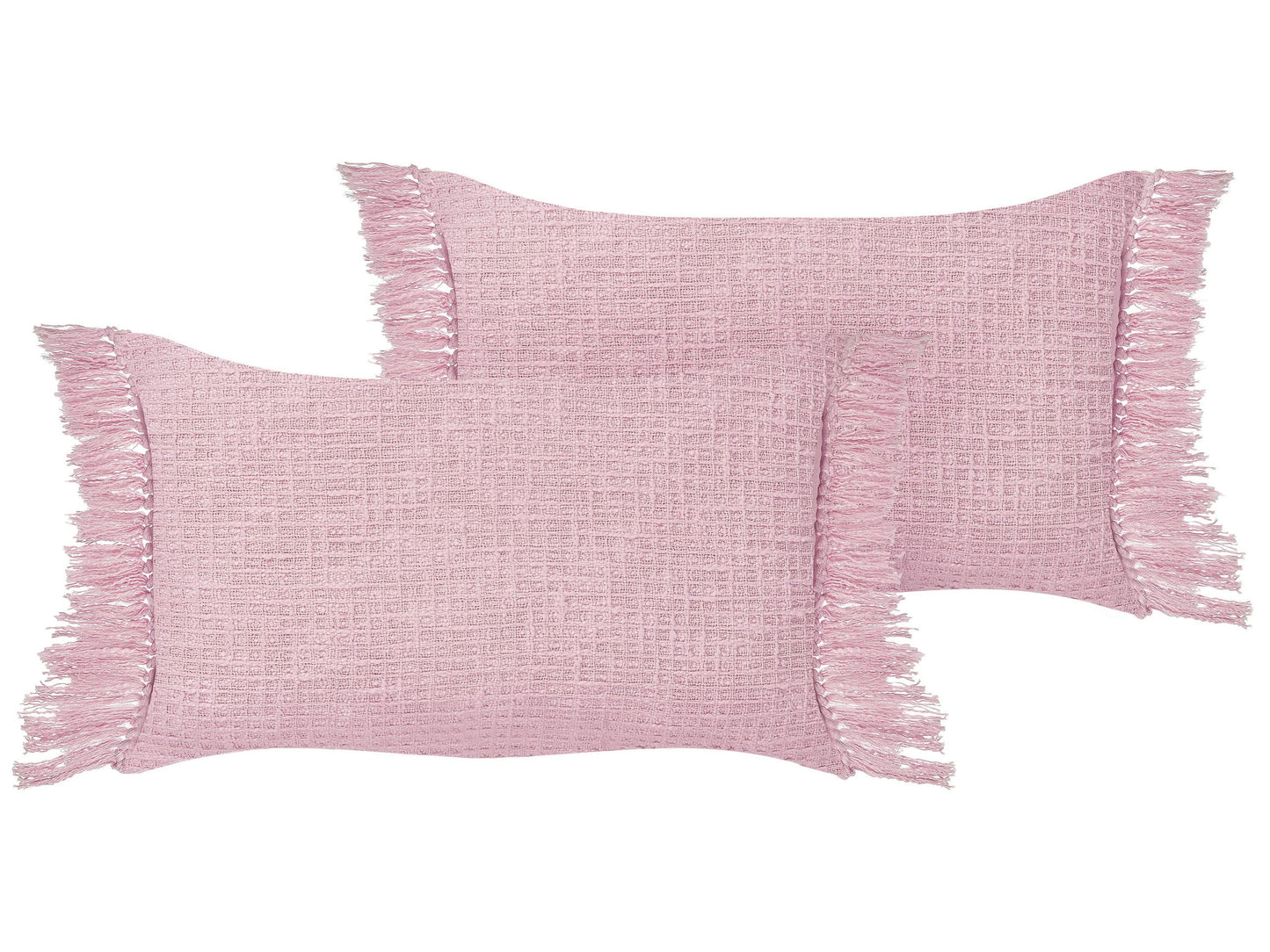 Dekokissen 2er Set TANSY Baumwolle 40 x 60 cm Rosa Ohne Muster