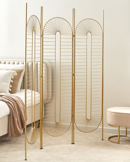 Raumteiler 3-teilig NOALE Gold 135 cm 170 cm
