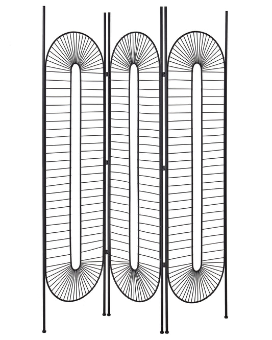 Raumteiler 3-teilig NOALE Schwarz 135 cm 170 cm