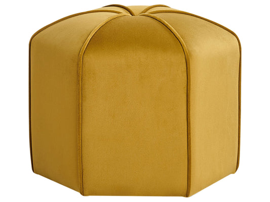 Pouf Samt gelb ⌀ 45 cm WISHEK