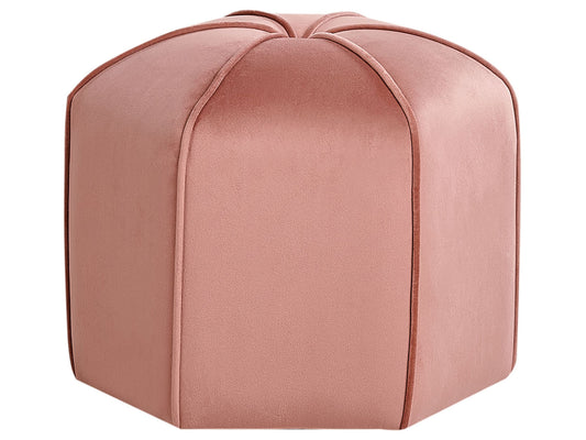 Pouf Samt rosa ⌀ 45 cm WISHEK