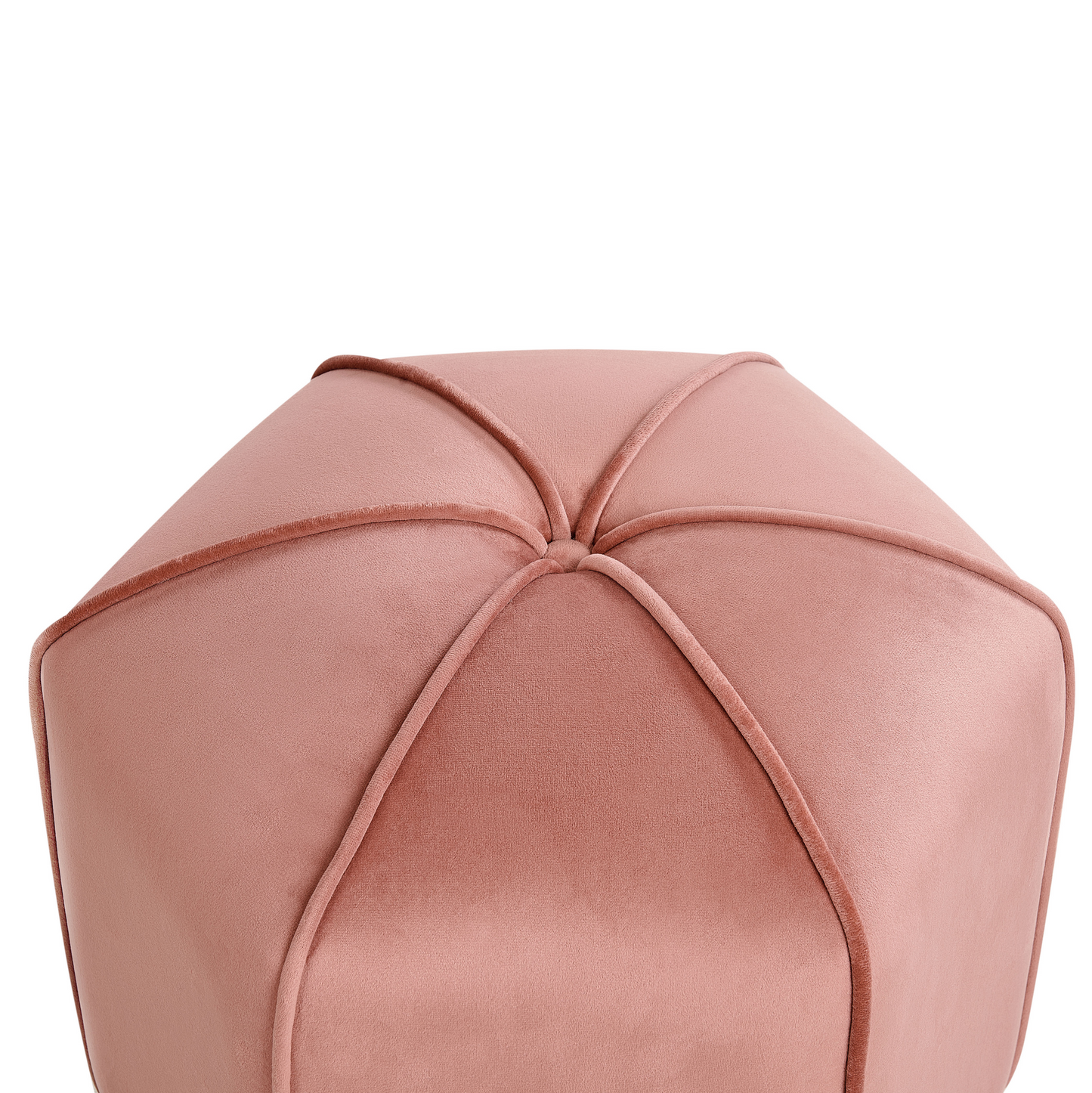 Pouf Samt rosa ⌀ 45 cm WISHEK