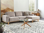 3-Sitzer Ecksofa taupe Linksseitig NORA