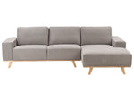 3-Sitzer Ecksofa taupe Linksseitig NORA