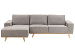 3-Sitzer Ecksofa taupe rechtsseitig NORA