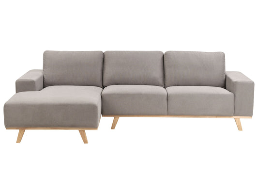 3-Sitzer Ecksofa taupe rechtsseitig NORA