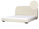 Wasserbett Bouclé ROISEL 180 x 200 cm Creme