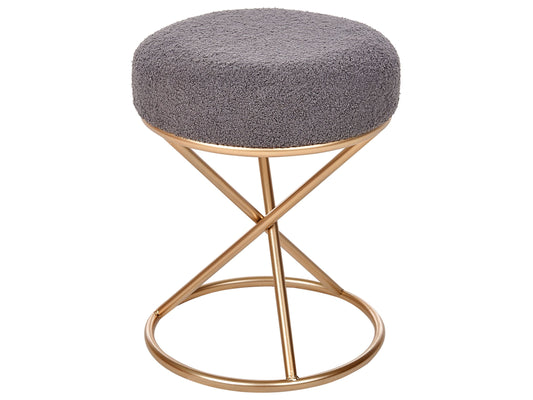 Hocker Bouclé grau PRESHO