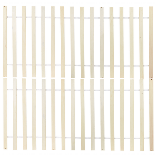 Bett mit Lattenrost Kiefernholz CASTRES 180 x 200 cm Weiss