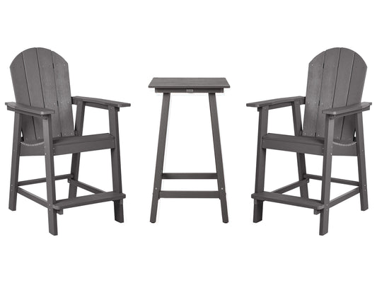 Bistro Set ADIRONDACK Dunkelgrau