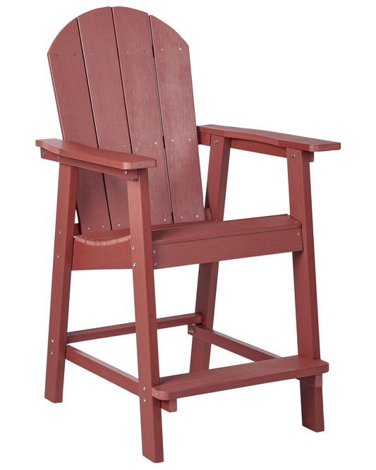 Garten-Barstuhl ADIRONDACK Kunststoff Rot