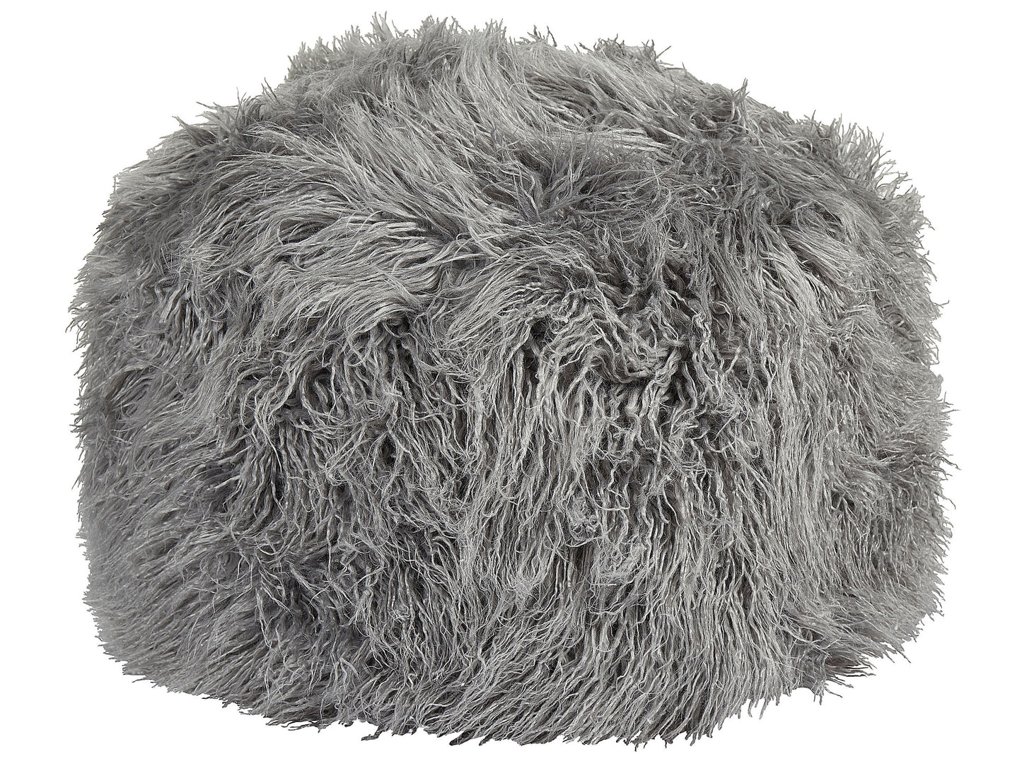 Pouf Kunstfell grau ⌀ 50 cm TUKKI