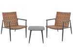 Bistro Set ZIRIA Polyrattan Braun