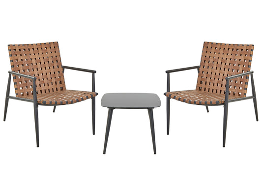 Bistro Set ZIRIA Polyrattan Braun