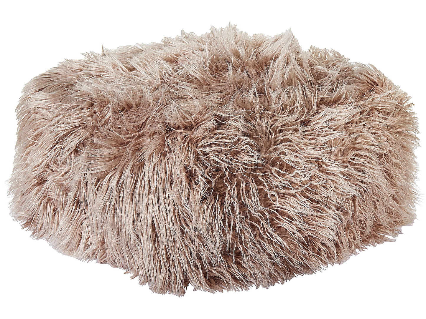 Pouf Felloptik taupe 50 x 50 x 30 cm MUKKI