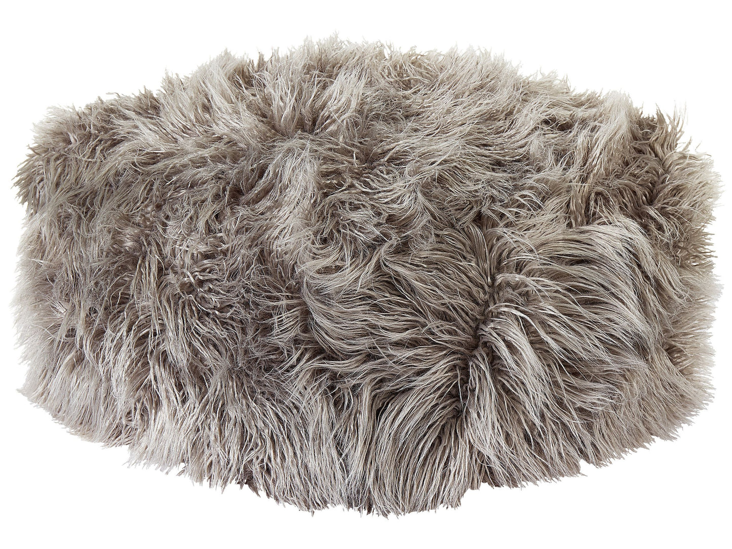 Pouf Felloptik grau 50 x 50 x 30 cm MUKKI