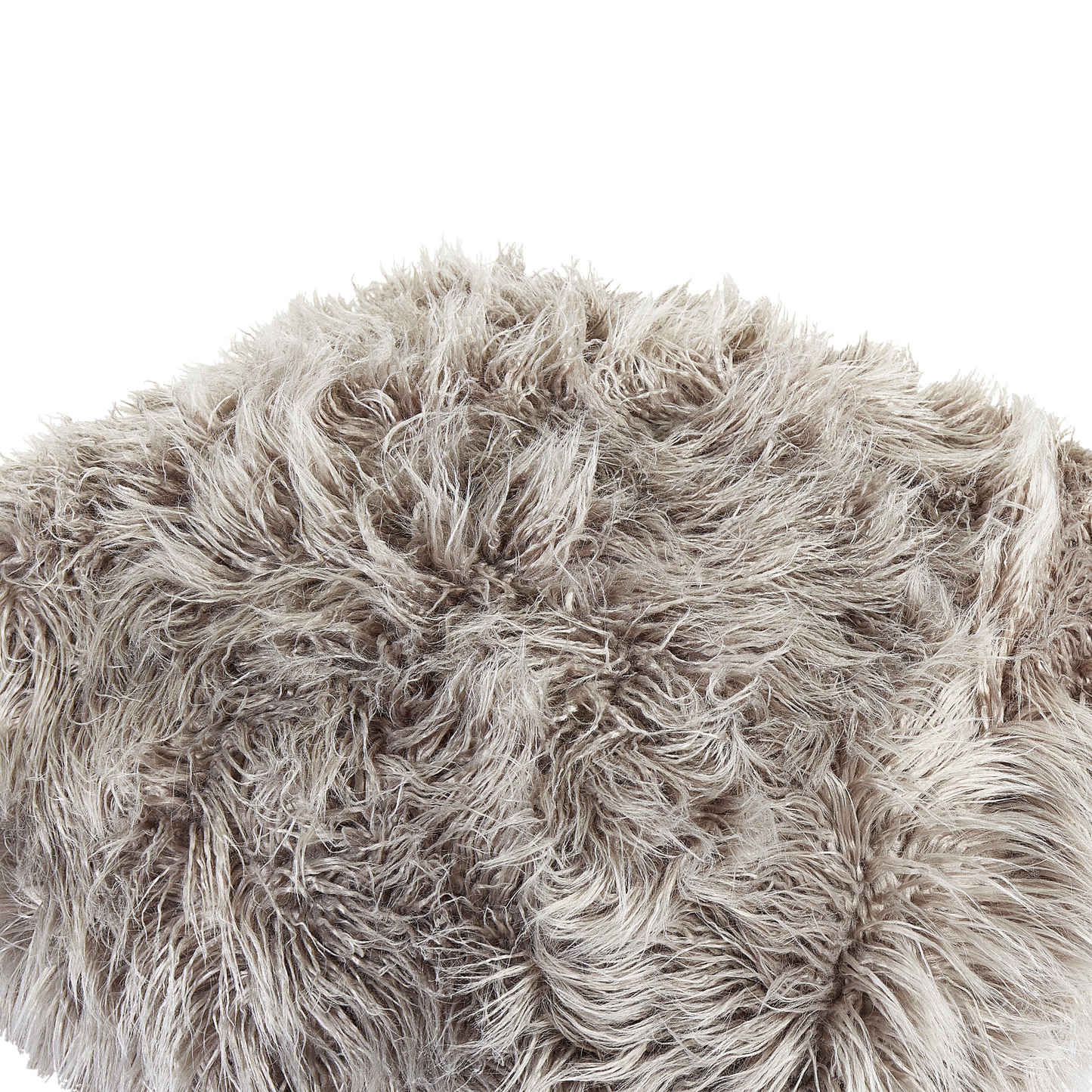 Pouf Felloptik grau 50 x 50 x 30 cm MUKKI