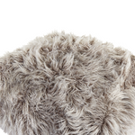 Pouf Felloptik grau 50 x 50 x 30 cm MUKKI