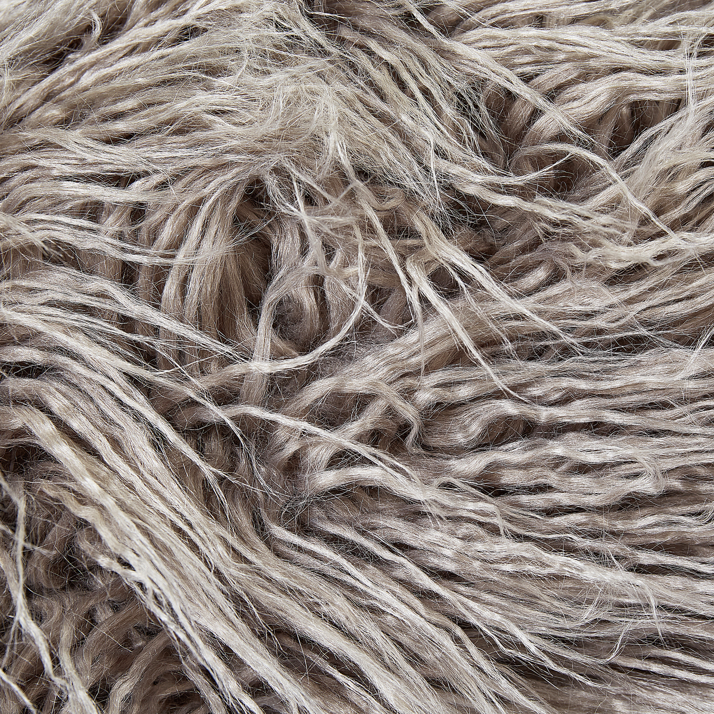 Pouf Felloptik grau 50 x 50 x 30 cm MUKKI