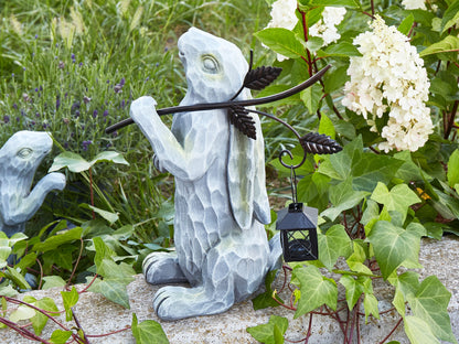 Dekofigur Hasenform grau 37 cm NOLAY