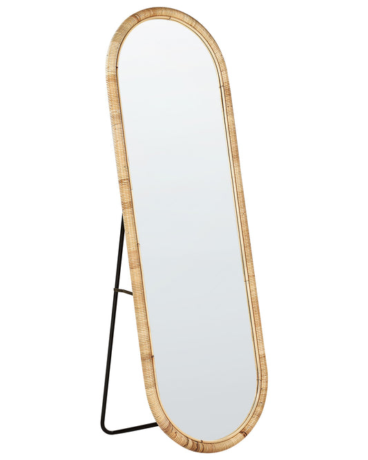 Standspiegel MONTOT 150 cm Rattan Naturfarben