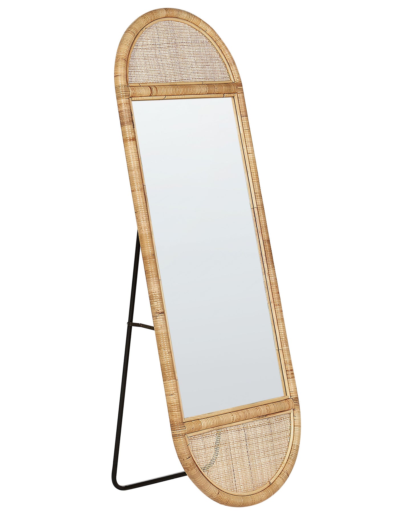 Standspiegel BARGES 150 cm Rattan Naturfarben
