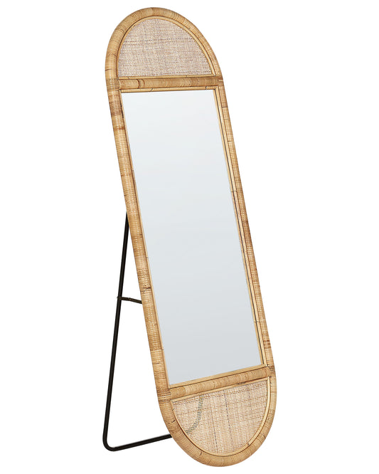 Standspiegel BARGES 150 cm Rattan Naturfarben