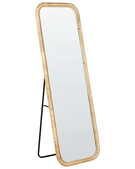 Standspiegel MALANGE 150 cm Rattan Naturfarben